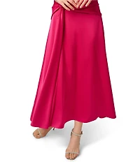 Aidan Mattox Crepe Back Satin Midi Dress