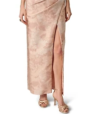 Aidan Mattox Jacquard Beading Detail Long Dress
