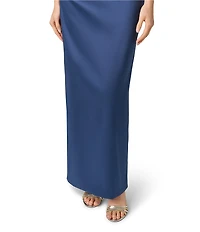 Aidan Mattox Square Neck Mikado Column Gown