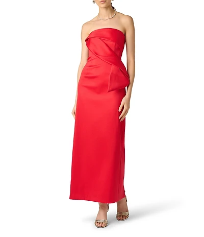 Aidan Mattox Strapless 3D Mikado Gown