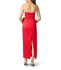 Aidan Mattox Strapless 3D Mikado Gown