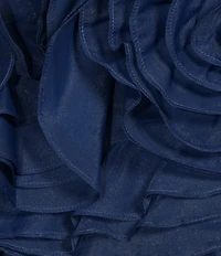 Aidan Mattox Strapless Organza Strapless Rosette Ruffle Ball Gown