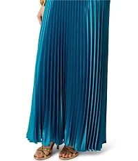 Aidan Mattox Stretch Charmeuse Pleated Gown