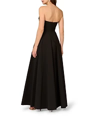 Aidan Mattox Sweetheart Strapless Mixed Media Walk Thru Gown