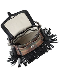 AIMEE All For Love Fringe Mini Plaid Crossbody Bag