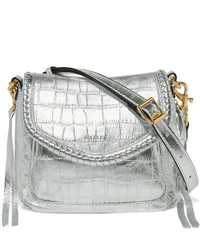 AIMEE All For Love Mini Crocodile Embossed Crossbody Bag