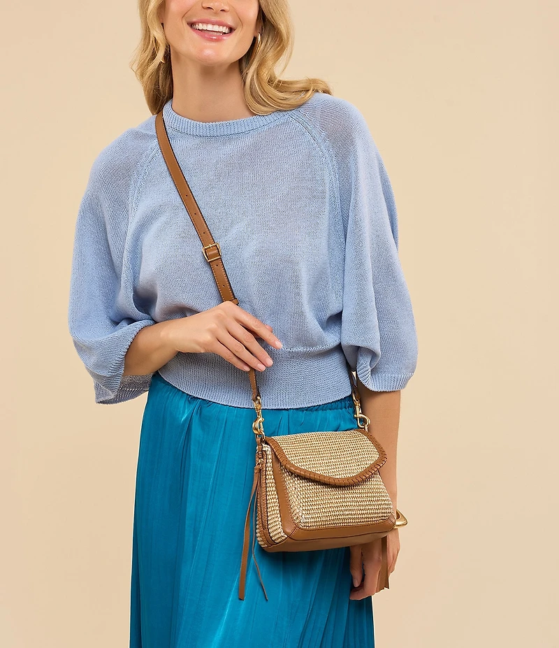 AIMEE All For Love Mini Woven Crossbody Bag