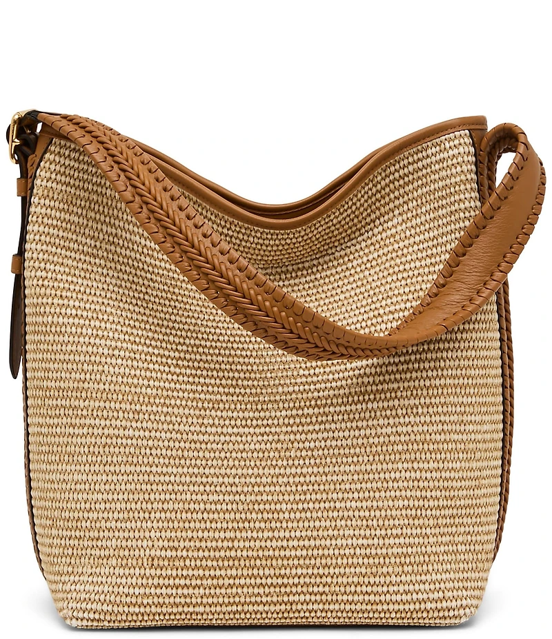 AIMEE All For Love Raffia Bucket Bag