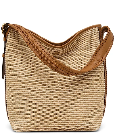 AIMEE All For Love Raffia Bucket Bag