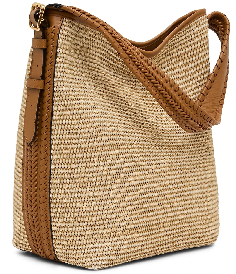 AIMEE All For Love Raffia Bucket Bag
