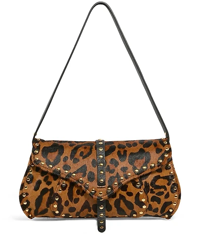 AIMEE Armour Novelty Wildcat Haircalf Baguette Shoulder Bag