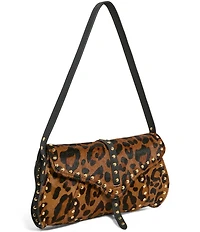 AIMEE Armour Novelty Wildcat Haircalf Baguette Shoulder Bag