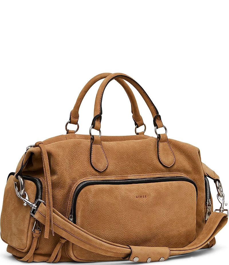 AIMEE Away We Go Leather Duffle Bag