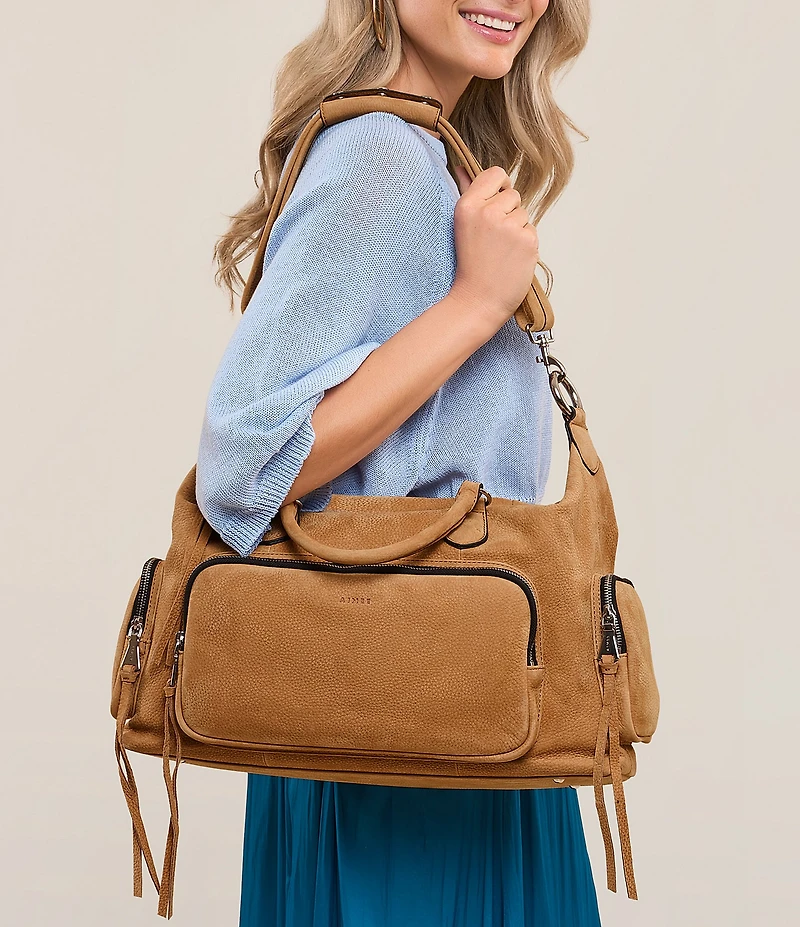 AIMEE Away We Go Leather Duffle Bag