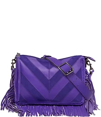 AIMEE Famous Chevron Fringe Large Crossbody Bag