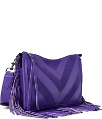 AIMEE Famous Chevron Fringe Large Crossbody Bag