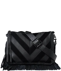 AIMEE Famous Chevron Fringe Large Crossbody Bag