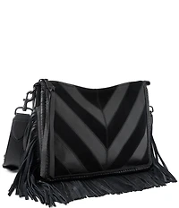 AIMEE Famous Chevron Fringe Large Crossbody Bag