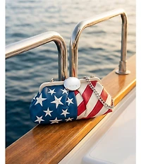 AIMEE Full Circle American Flag Novelty Clutch