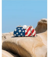 AIMEE Full Circle American Flag Novelty Clutch
