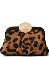 AIMEE Full Circle Mini Leopard Frame Crossbody Bag