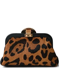 AIMEE Full Circle Mini Leopard Frame Crossbody Bag