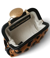 AIMEE Full Circle Mini Leopard Frame Crossbody Bag