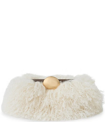 AIMEE Full Circle Faux Fur Shearling Frame Clutch Bag