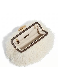 AIMEE Full Circle Faux Fur Shearling Frame Clutch Bag