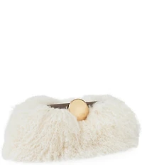 AIMEE Full Circle Faux Fur Shearling Frame Clutch Bag