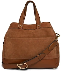 AIMEE Great Escape Studded Suede Shopper Satchel Bag