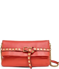 AIMEE Jagger Studded Belt Leather Convertible Clutch