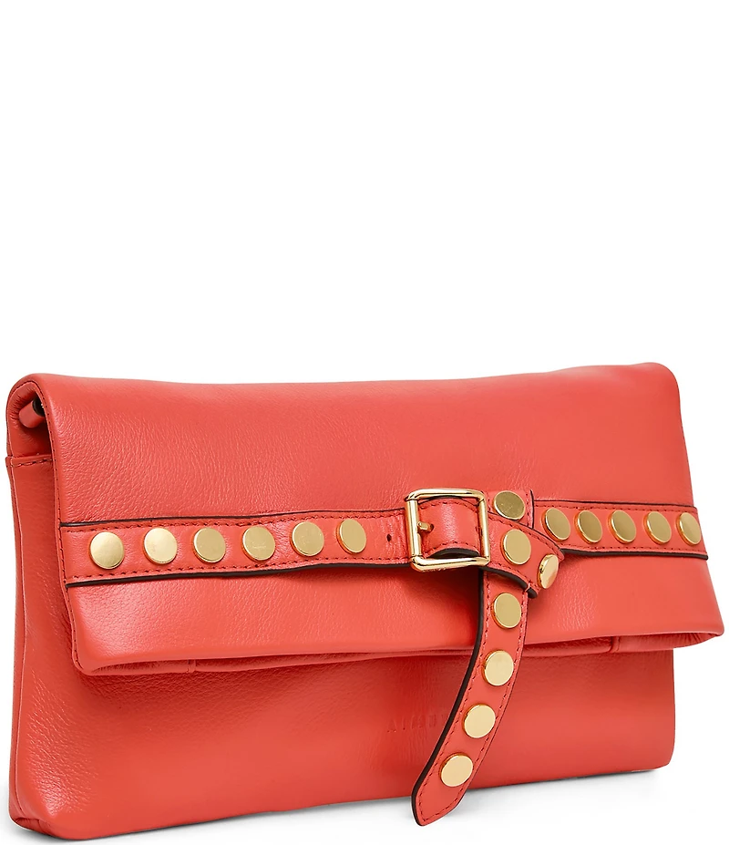 AIMEE Jagger Studded Belt Leather Convertible Clutch