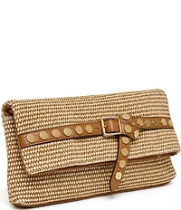 AIMEE Jagger Studded Belt Woven Convertible Clutch