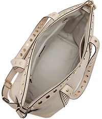 AIMEE Jagger Studded Leather Crossbody Tote Bag