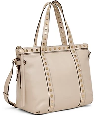 AIMEE Jagger Studded Leather Crossbody Tote Bag