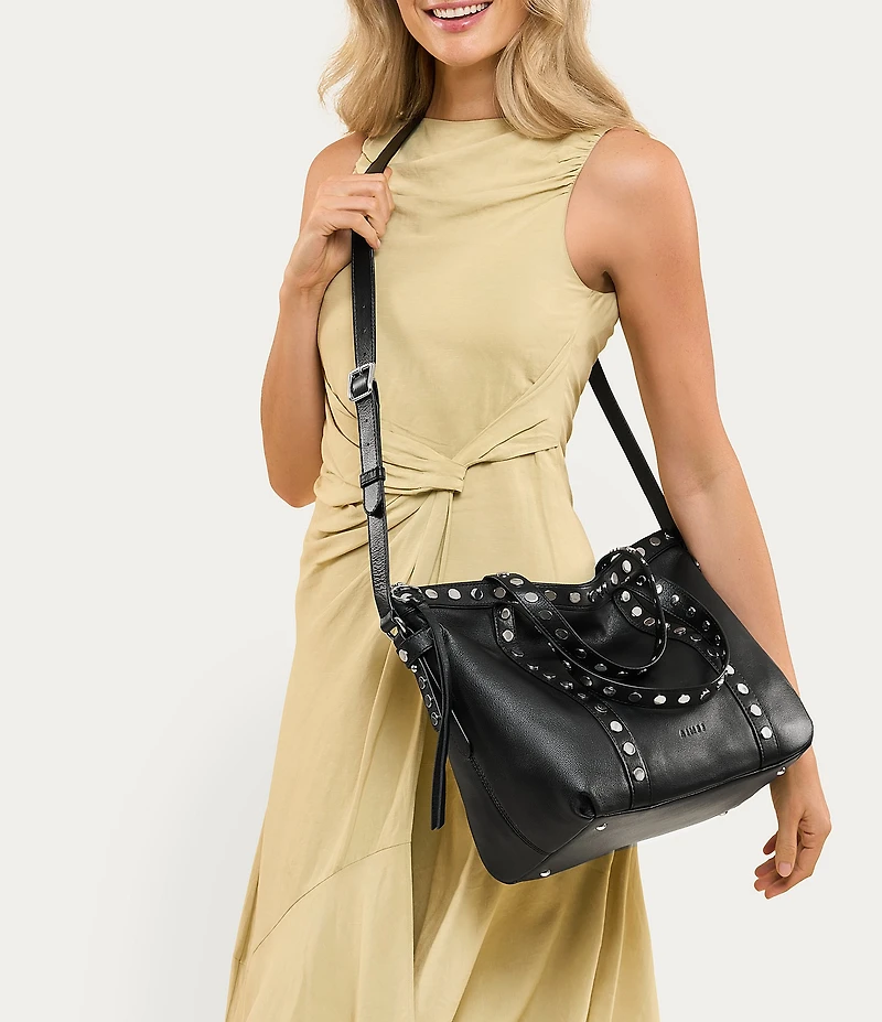 AIMEE Jagger Studded Tassel Tote Bag