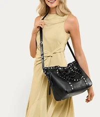 AIMEE Jagger Studded Tassel Tote Bag