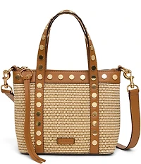 AIMEE Jagger Studded Woven Mini Crossbody Tote Bag