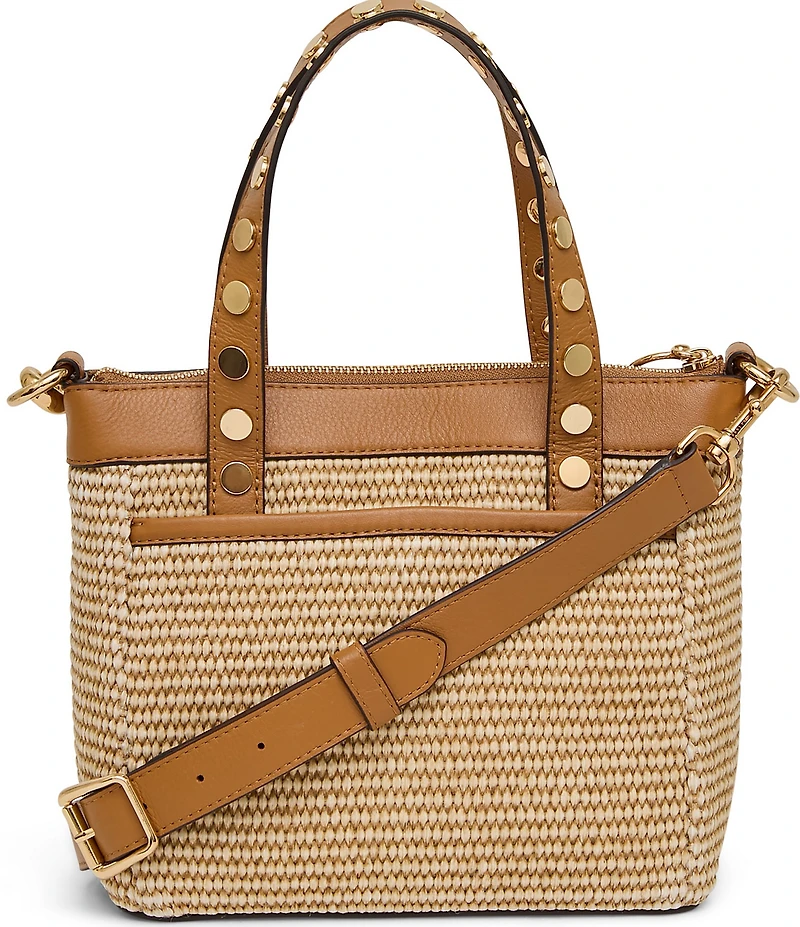 AIMEE Jagger Studded Woven Mini Crossbody Tote Bag