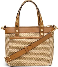 AIMEE Jagger Studded Woven Mini Crossbody Tote Bag
