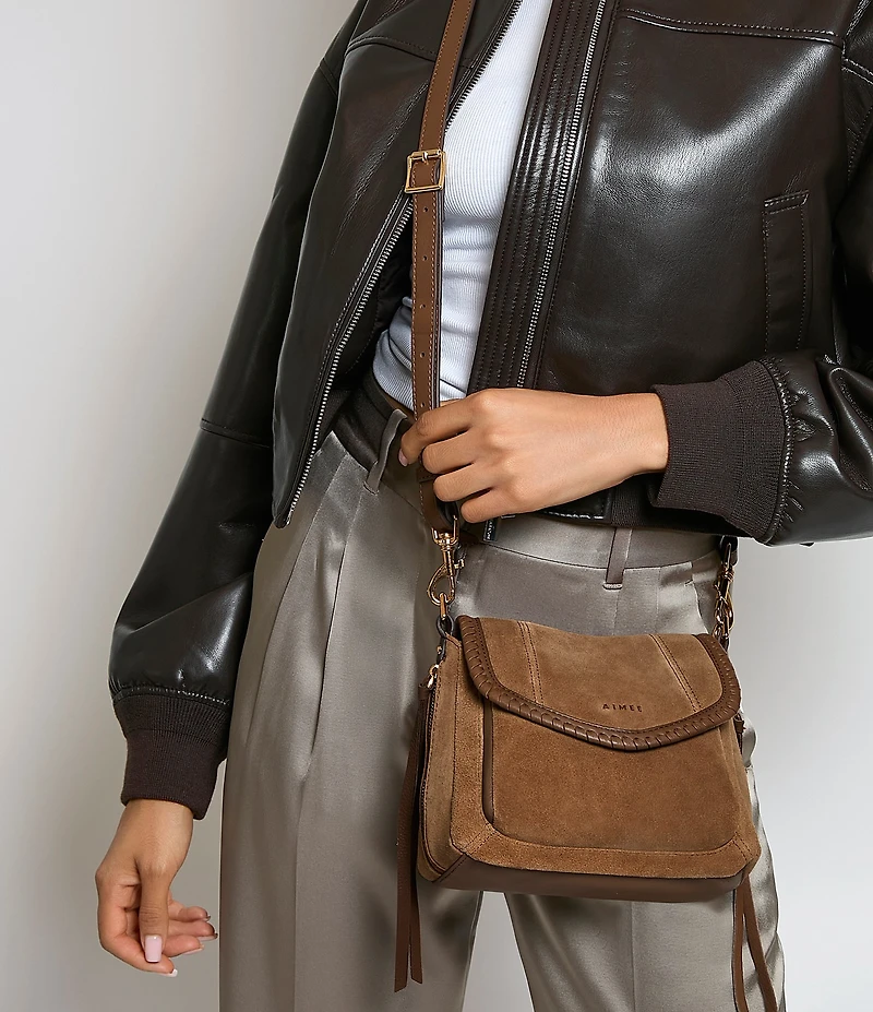 AIMEE All For Love Suede Mini Crossbody Bag