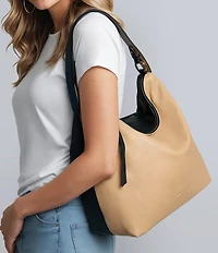 AIMEE Ava Colorblock Slouchy Hobo Shoulder Bag
