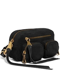 AIMEE Away We Go Suede Cargo Crossbody Bag