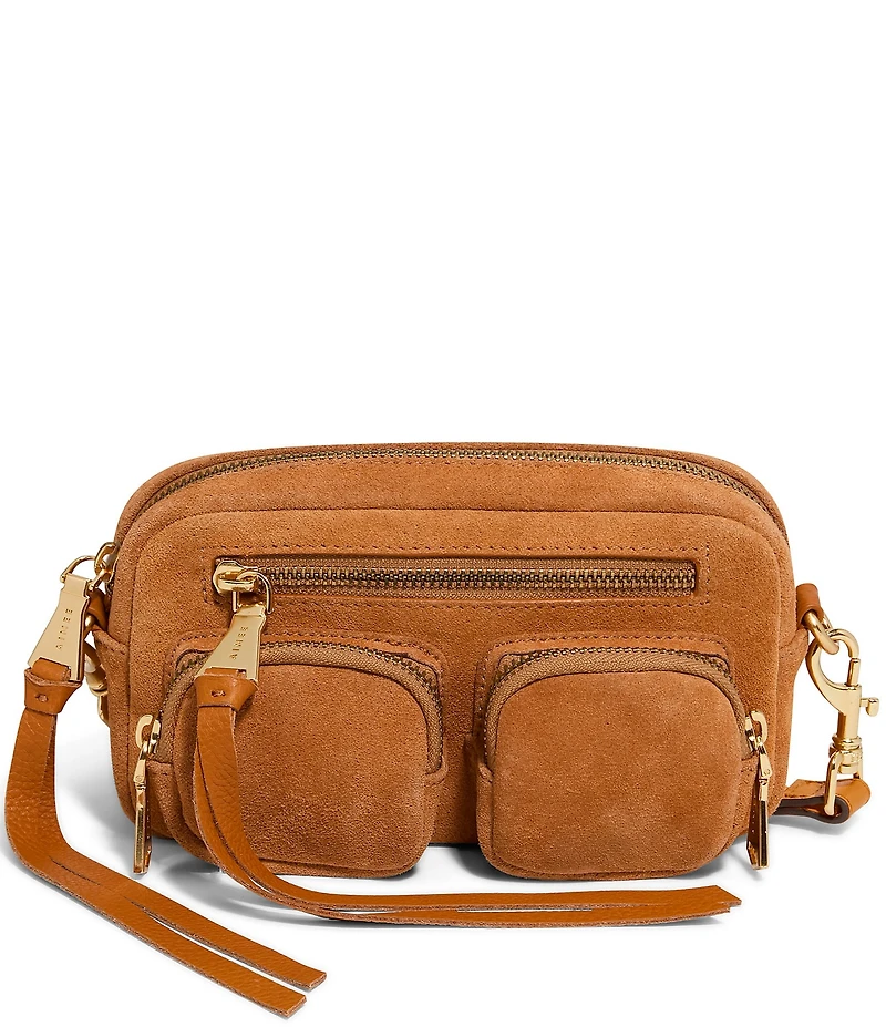 AIMEE Away We Go Suede Cargo Crossbody Bag