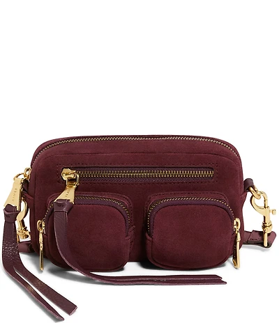 AIMEE Away We Go Suede Cargo Crossbody Bag