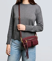 AIMEE Away We Go Suede Cargo Crossbody Bag
