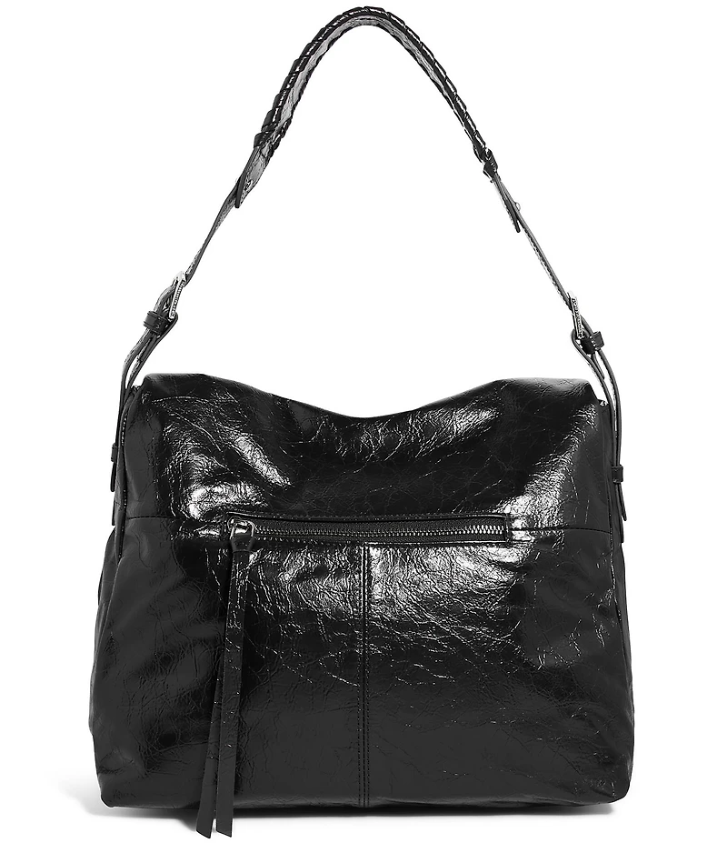AIMEE Bali Crinkle Leather Slouchy Hobo Shoulder Bag