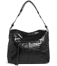 AIMEE Bali Crinkle Leather Slouchy Hobo Shoulder Bag