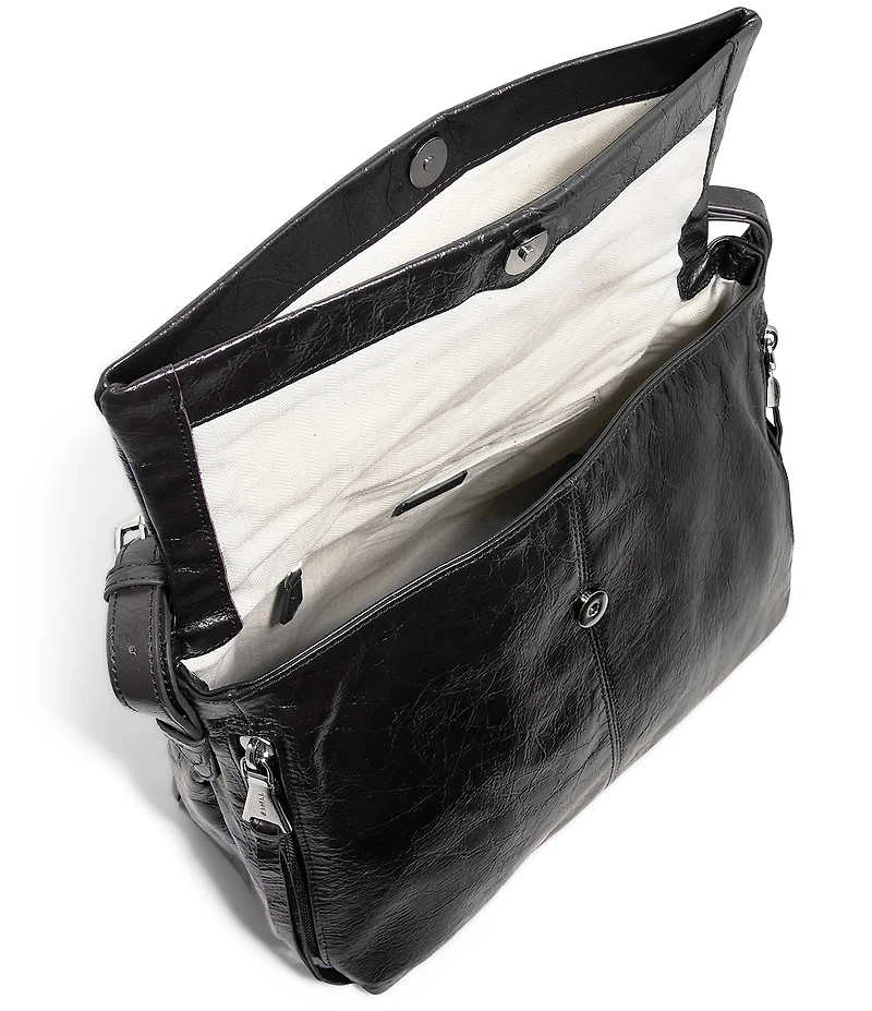 AIMEE Bali Crinkle Leather Slouchy Hobo Shoulder Bag